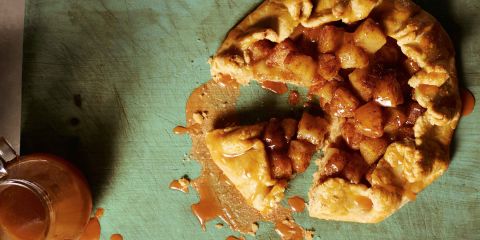 Spiced pineapple galette  with caramel sauce