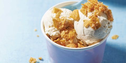 Crunchy cereal ice cream