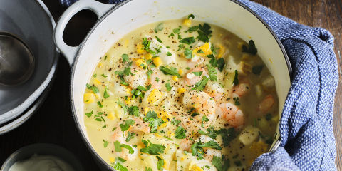 Simple seafood chowder