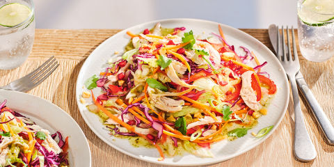 Thai-inspired shredded chicken salad
