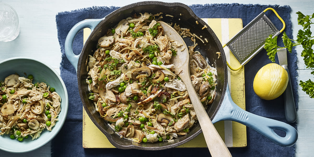 One-pot chicken & mushroom rice 