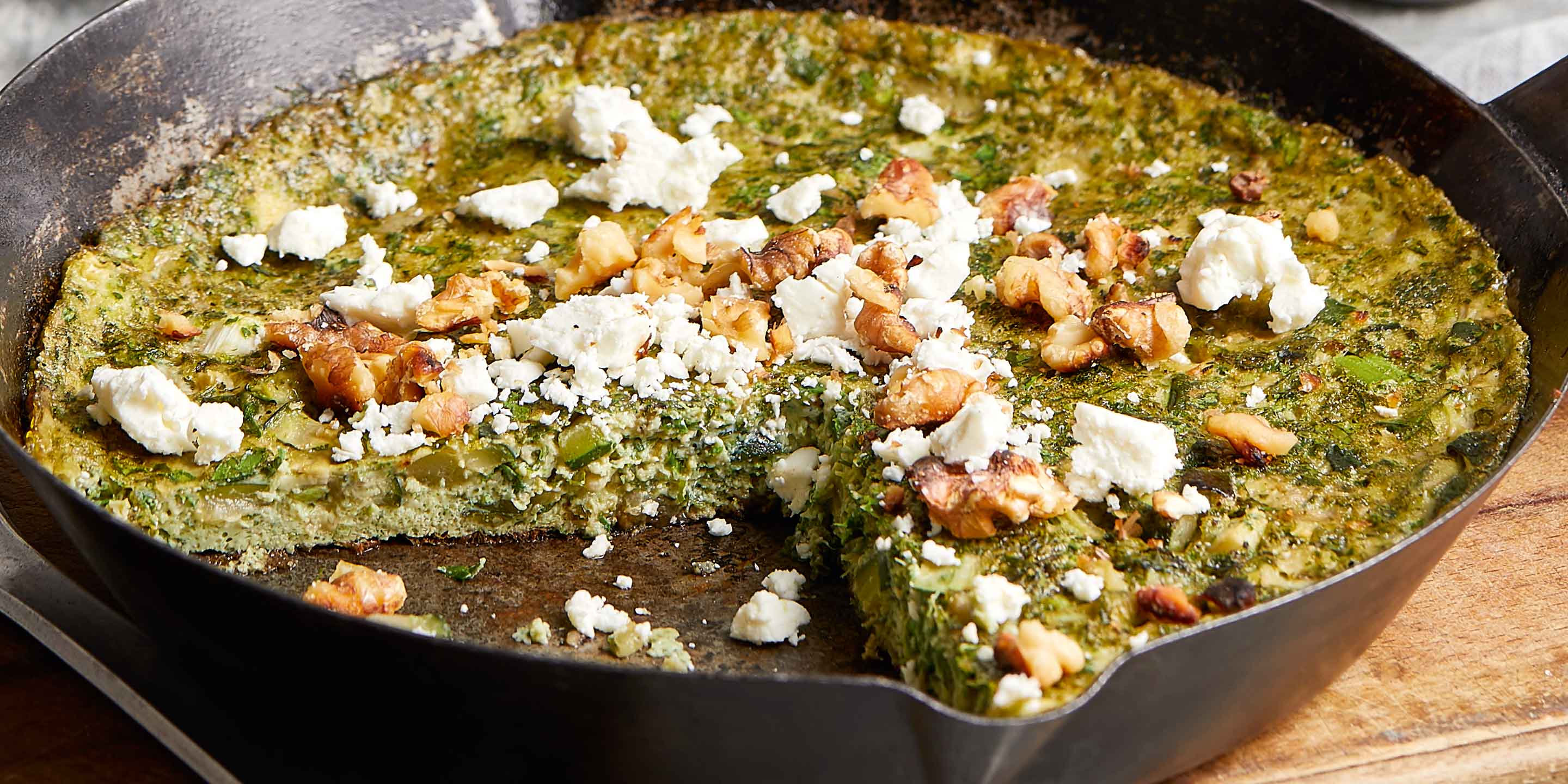 Persian style courgette and herb frittata