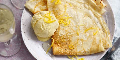Prosecco and citrus pancakes