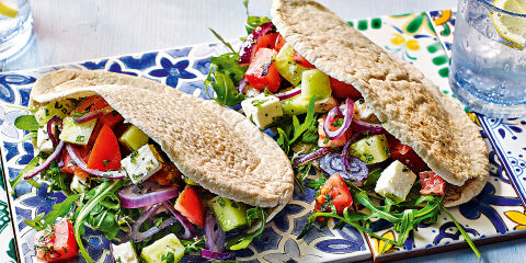 Greek salad pittas