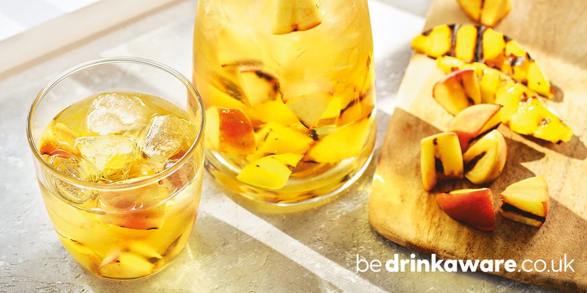 Peach & mango white sangria