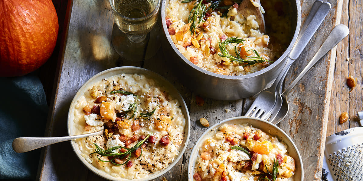 Squash & pancetta risotto