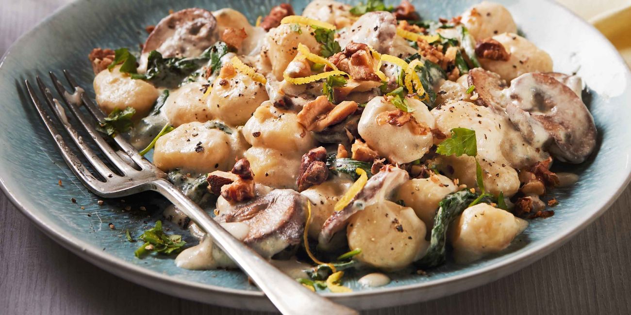 Blue cheese mushroom gnocchi