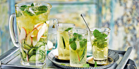 Green tea and elderflower punch