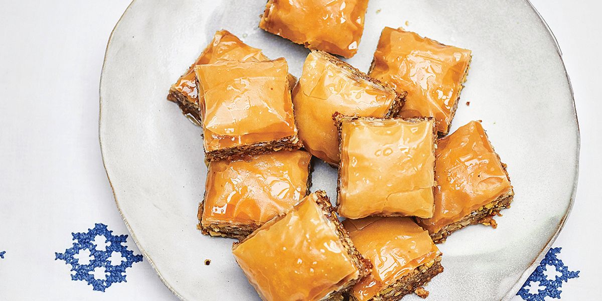 Olive oil, almond & candied orange baklava