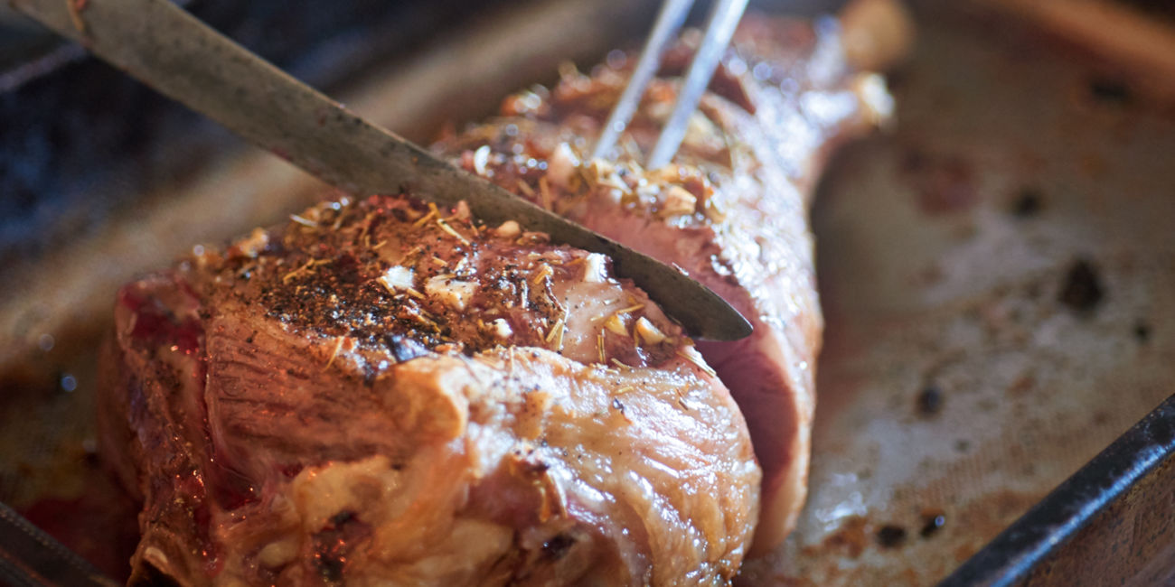 Honey minted leg of lamb