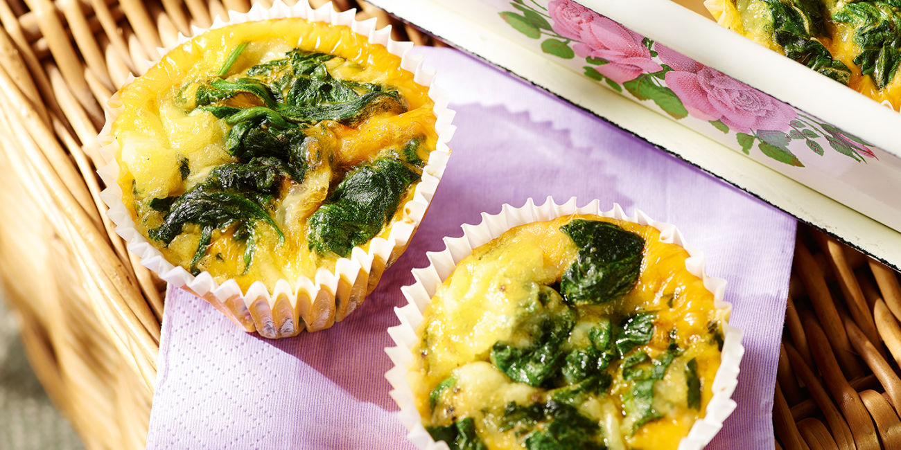 Flourless spinach and egg muffins