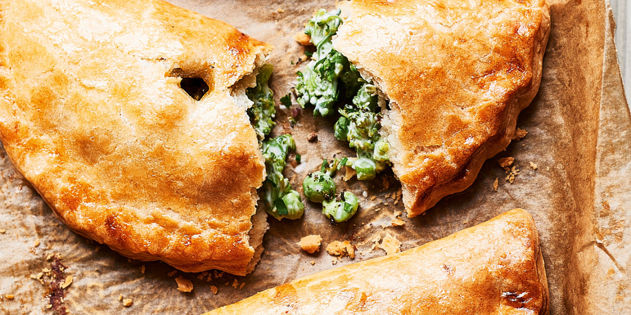 Cheese and veg pasties