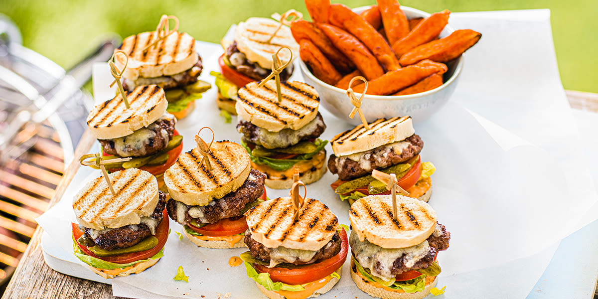  Stacked meatball sliders