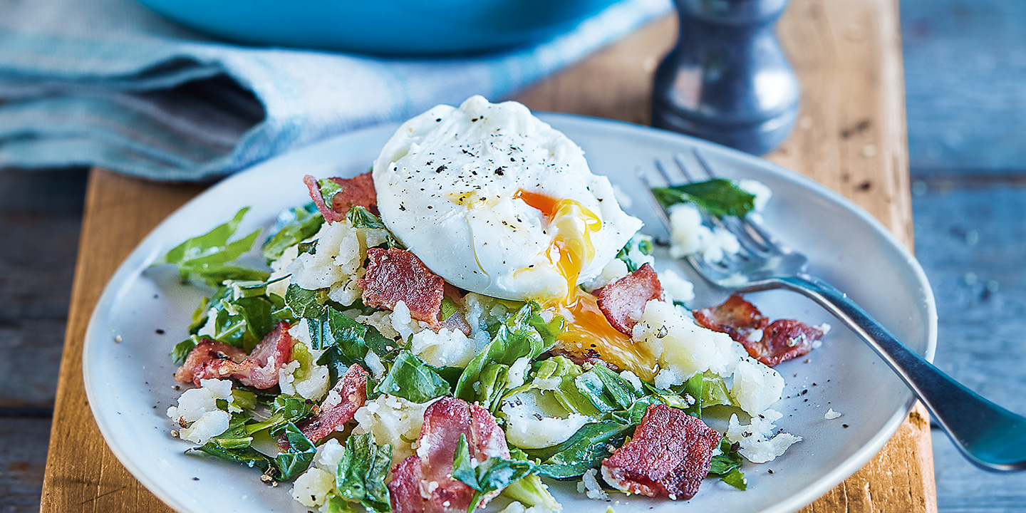 Spring greens colcannon