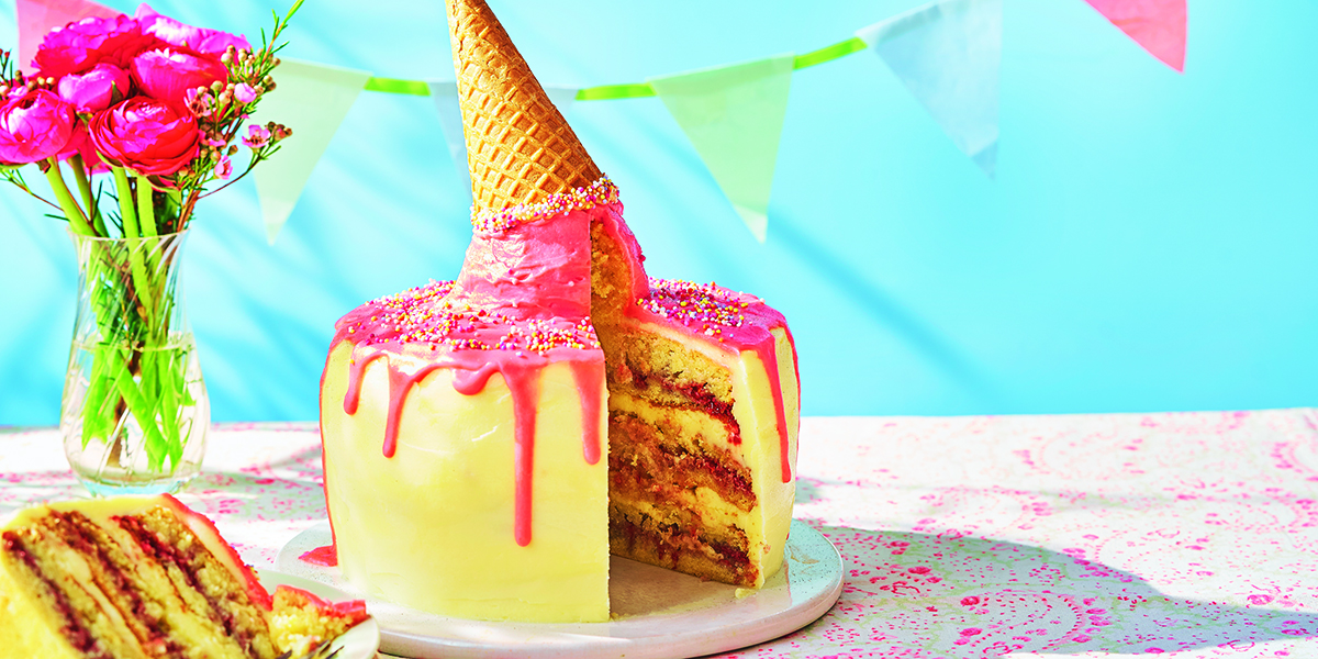Rainbow Billabong ice-cream cake recipe