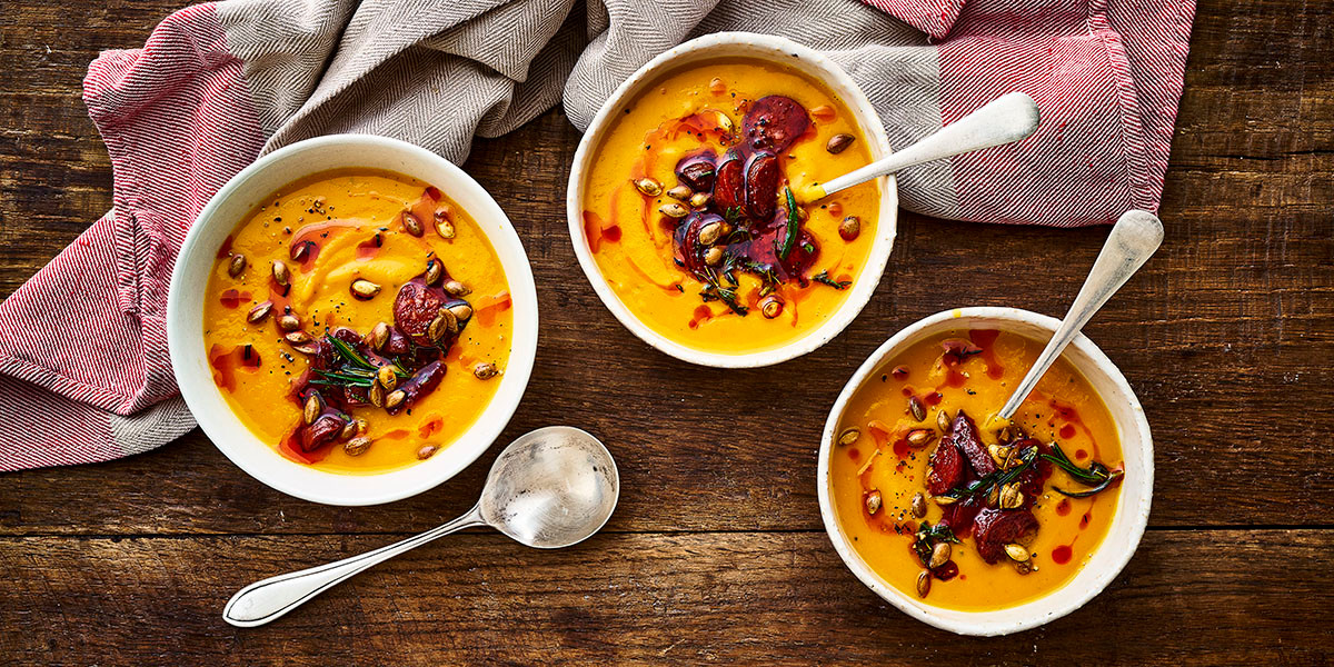 image of Butternut Squash & Chorizo Soup recipe by Co-op