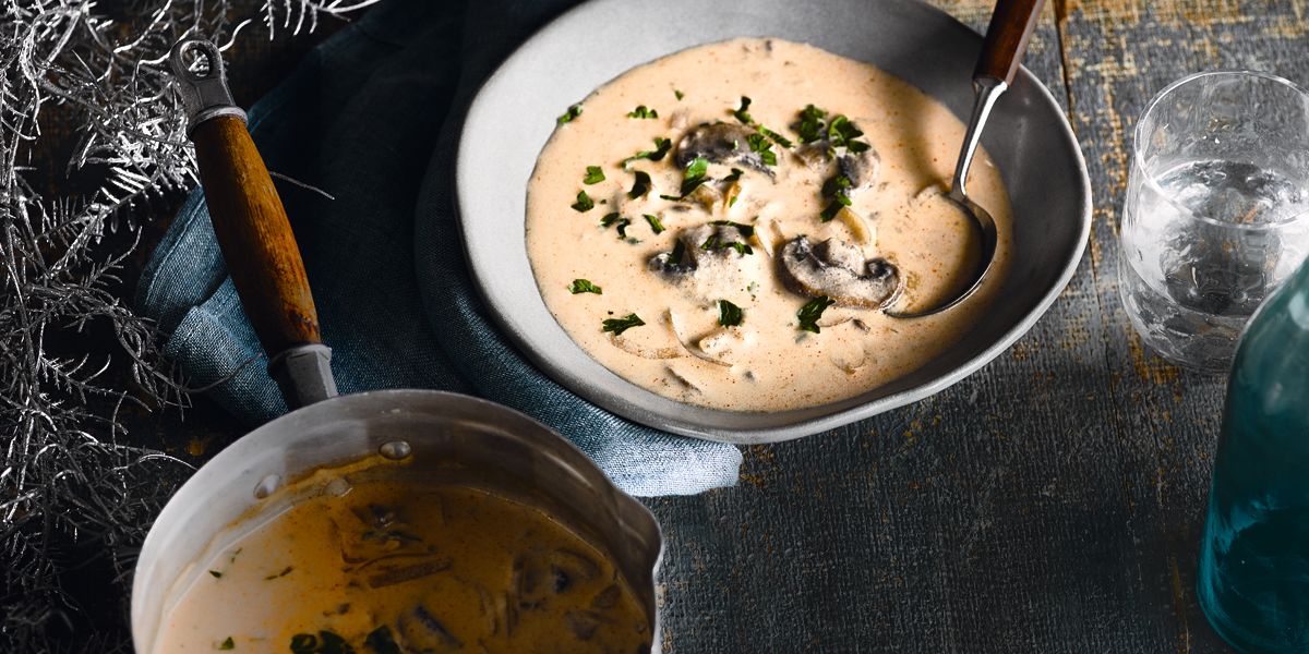 Mushroom stroganoff soup