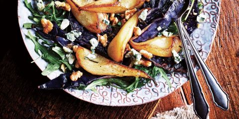 Roasted pear and red cabbage salad
