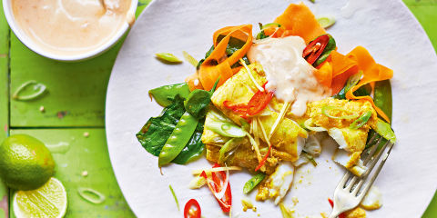 Curried haddock parcels