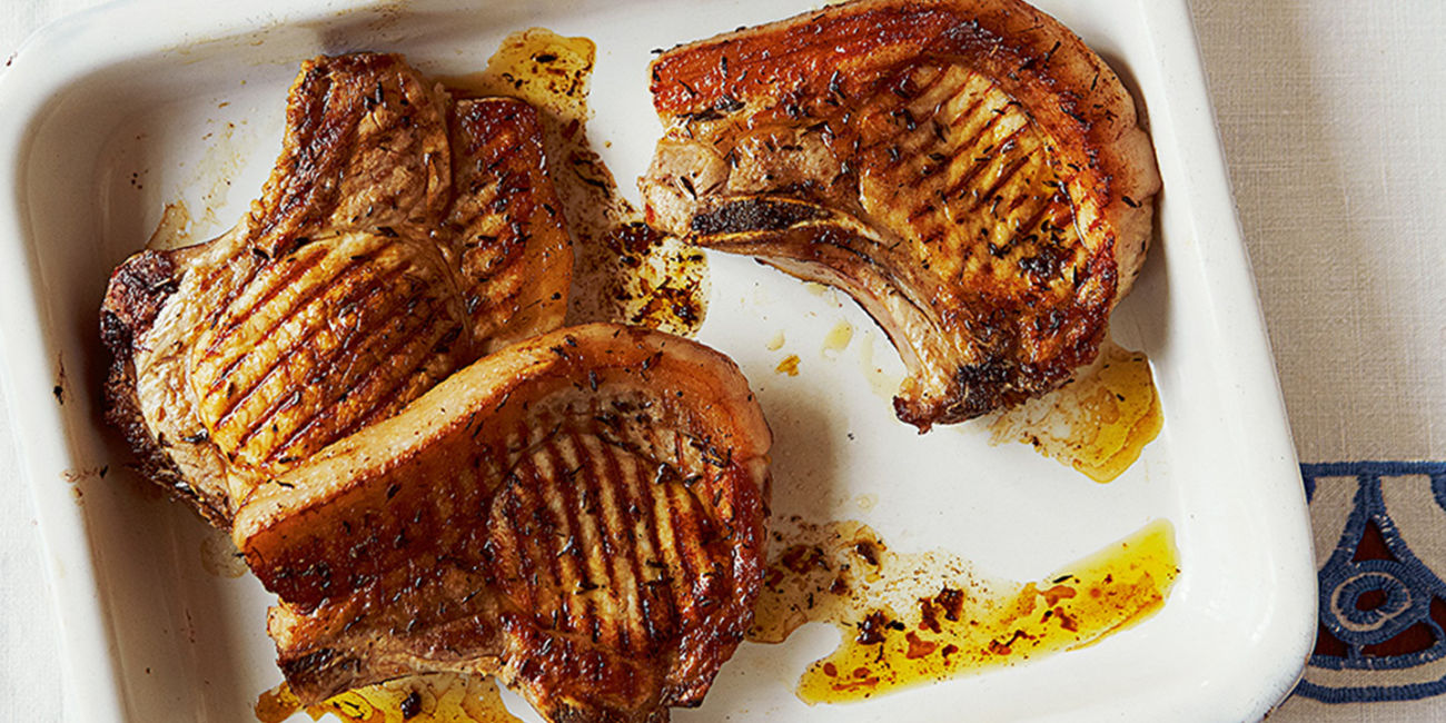 Pork chops with ratatouille