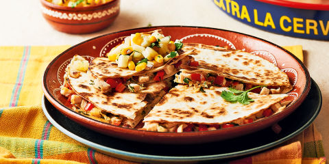 Quick chicken quesadillas