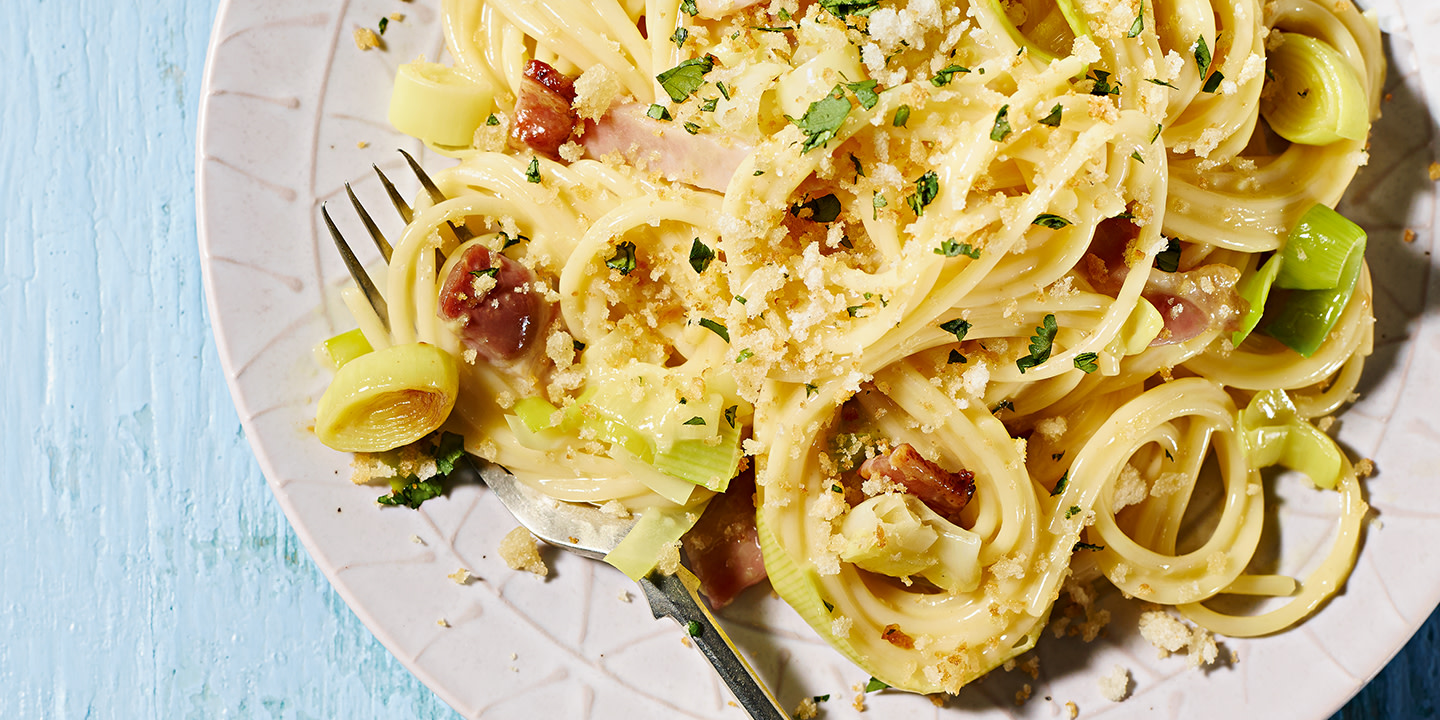 Leek Carbonara With Crispy Crumb Co Op