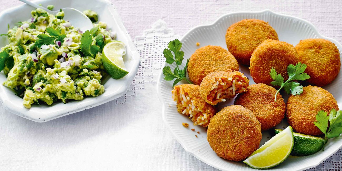 Sweet potato croquettes with guacamole