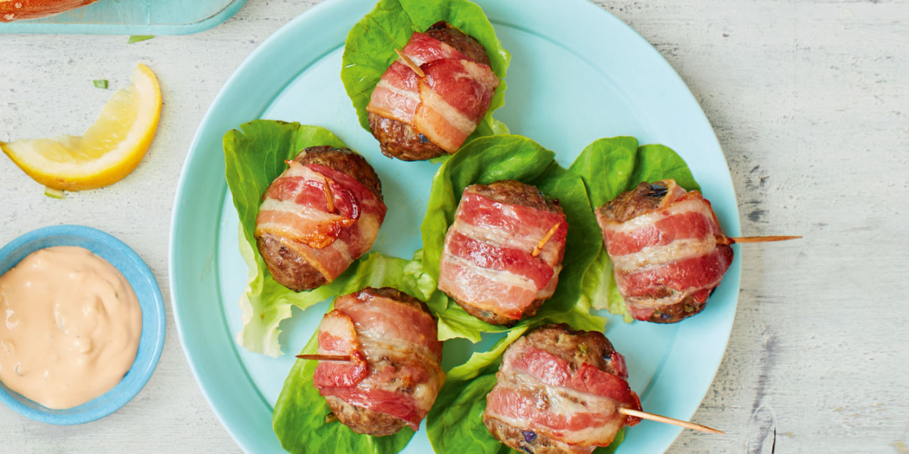 Bacon burger dippers