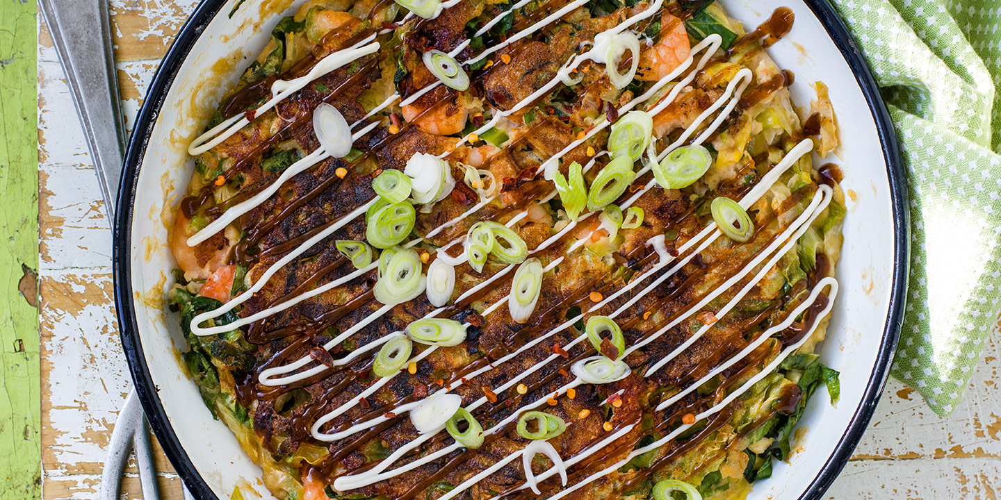 Japanese cabbage and prawn pancake — Co-op