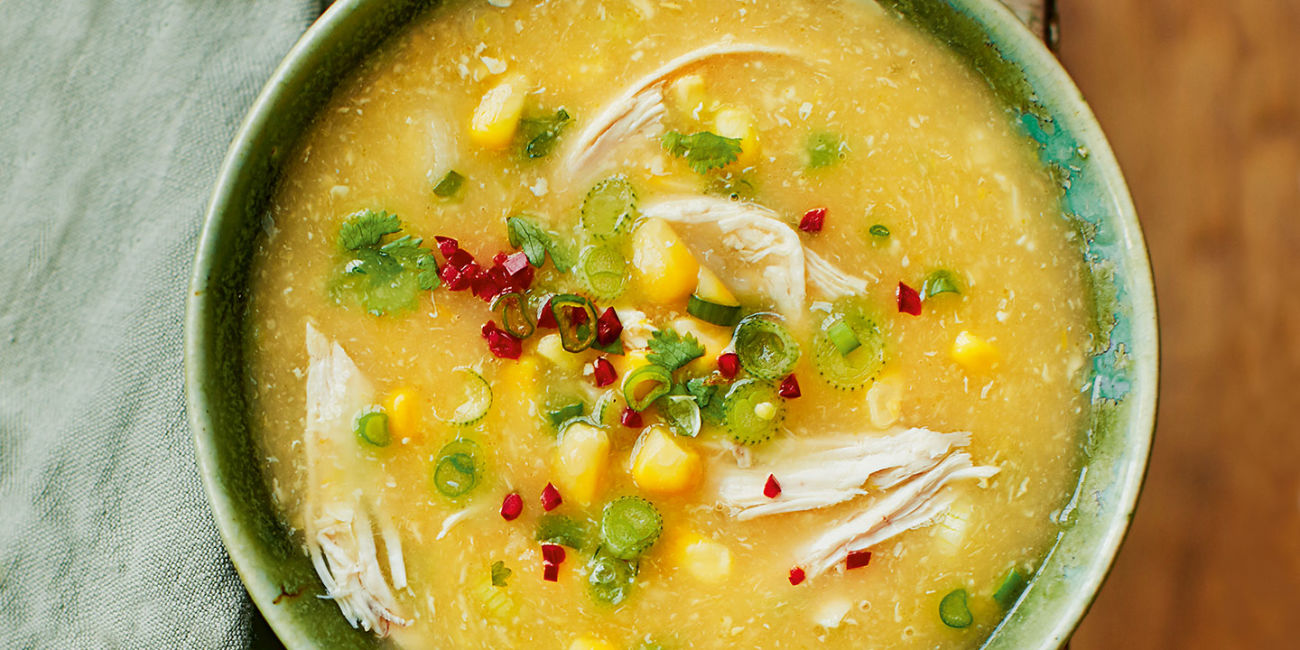 Chinese-style chicken and sweetcorn soup