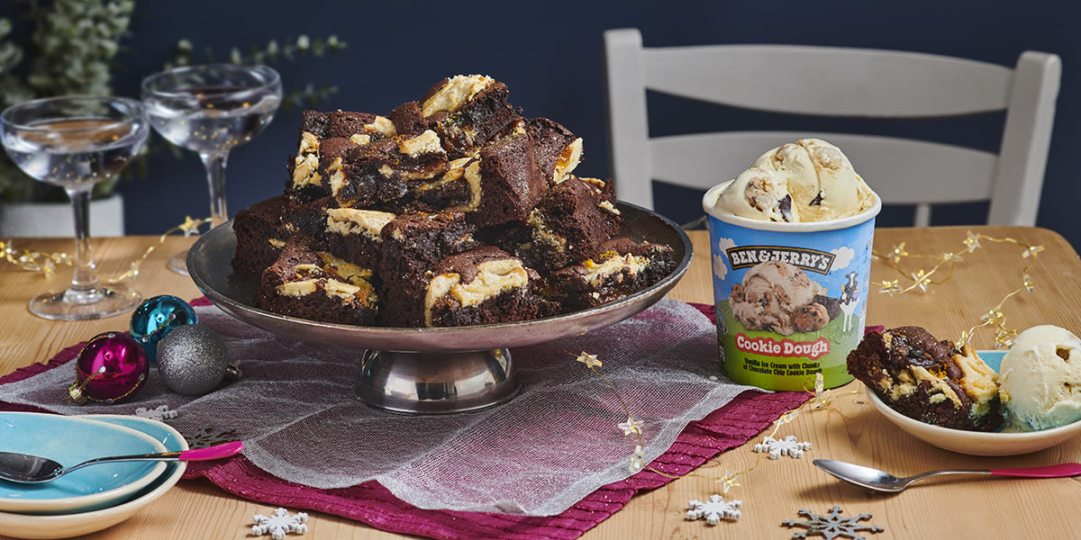 Mince Pie Brownies with Ben & Jerry’s 