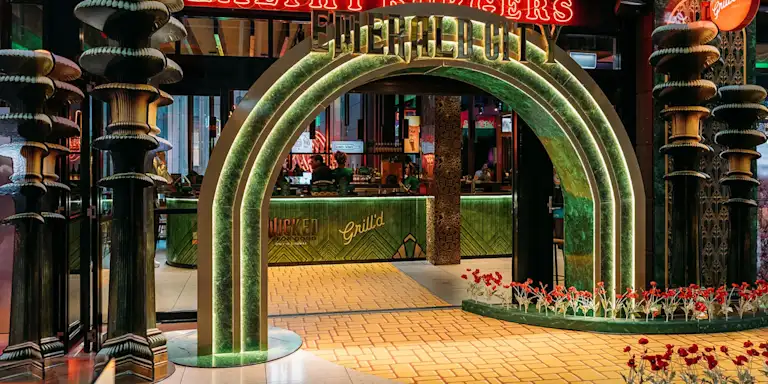 Wicked themed decoration at Grill'd Galeries in Sydney.