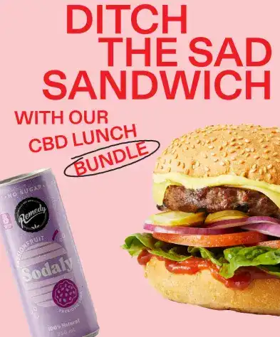 CBD Lunch Deal - Burger + Remedy Drink for $16.90