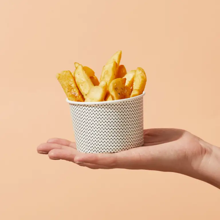 Hand holding regular chips