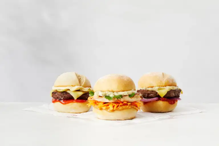 All the burger, half the size. Mix and match any of our delicious sliders to complete your meal. 