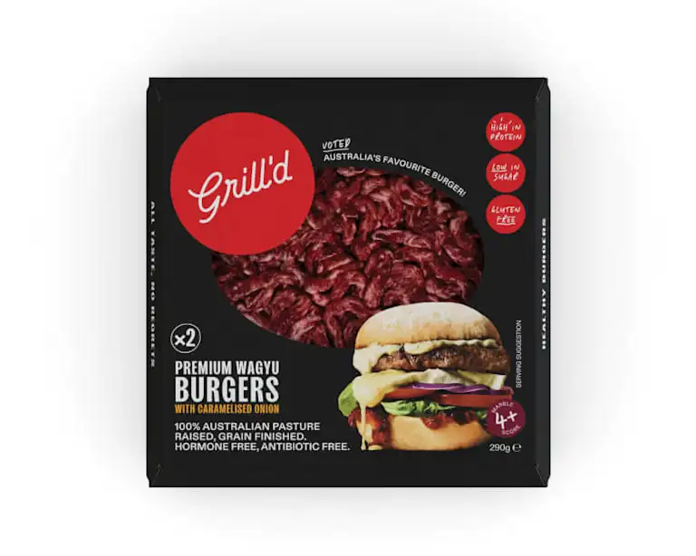Grill'd premium Wagyu patties, only at Coles