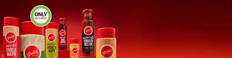 Grill'd Coles retail sauce range