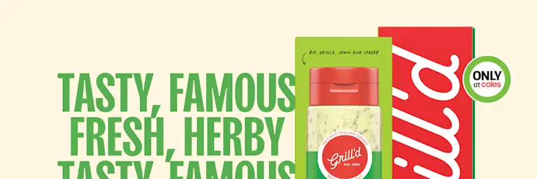 Tasty, famous, fresh, herby herbed mayo only at Coles.