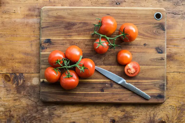 Tomatoes on a cutting board