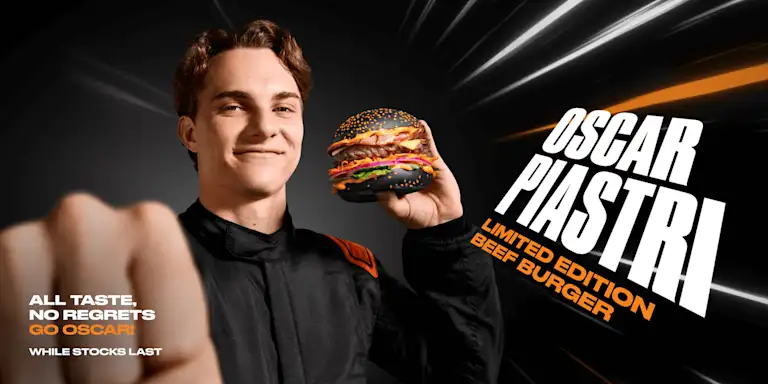 The Oscar Piastri limited edition beef burger is back.