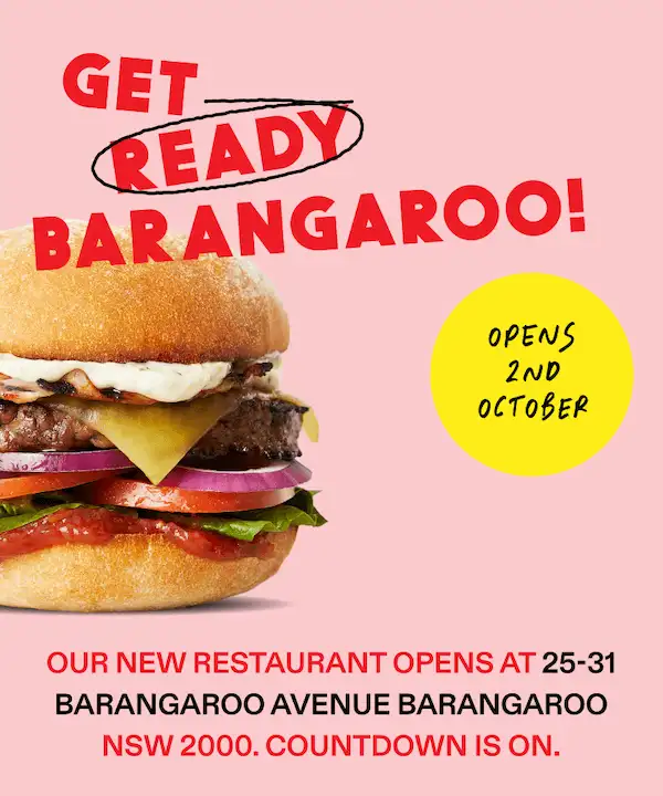 Our new Barangaroo restaurant opens 2nd October.