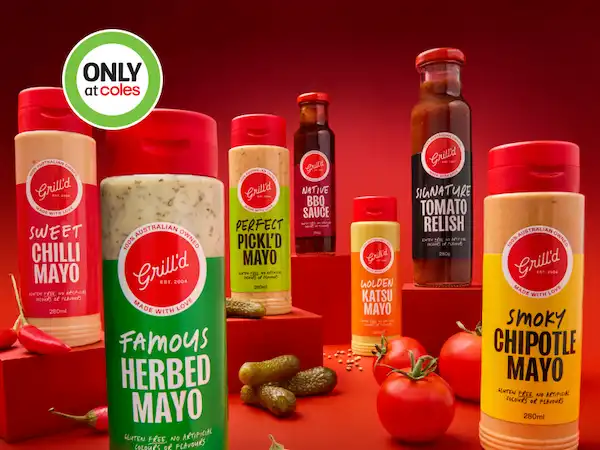 Grill'd Coles Retail Sauce range
