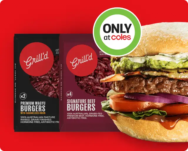 Grill'd patties at Coles