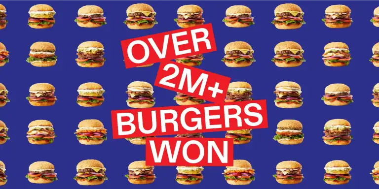 Over 2 million burgers won