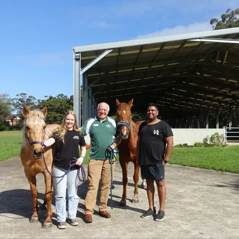 Grilld team members with Warren Smith (Community Engagement volunteer for RDA Ryde)