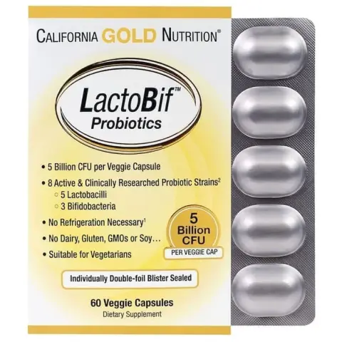 Mumsandbabes - California Gold Nutrition, LactoBif Probiotics, 5 Billion CFU, 60 Veggie Capsules