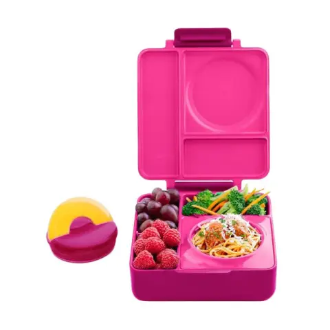 Mumsandbabes - Omiebox Bento Lunch Box - Pink Berry Fuschia Pink	