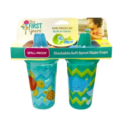 Mumsandbabes - The First Years Stackable 9oz Soft Spout Cups - Hijau	