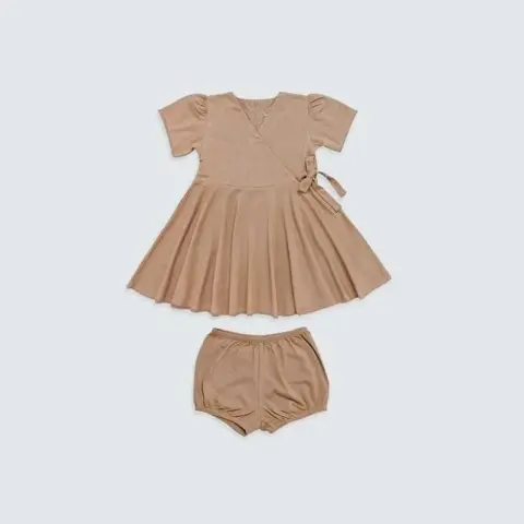 Mumsandbabes - Bamboo & Bub Hana Dress Almond