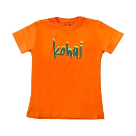 Mumsandbabes - Kohai Text Tee Baju Atasan Anak - Orange M